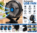 Ventilador personal para escritorio ,automóvil y el hogar, recargable por USB ,3 velocidades . - ZaiNili SHOP