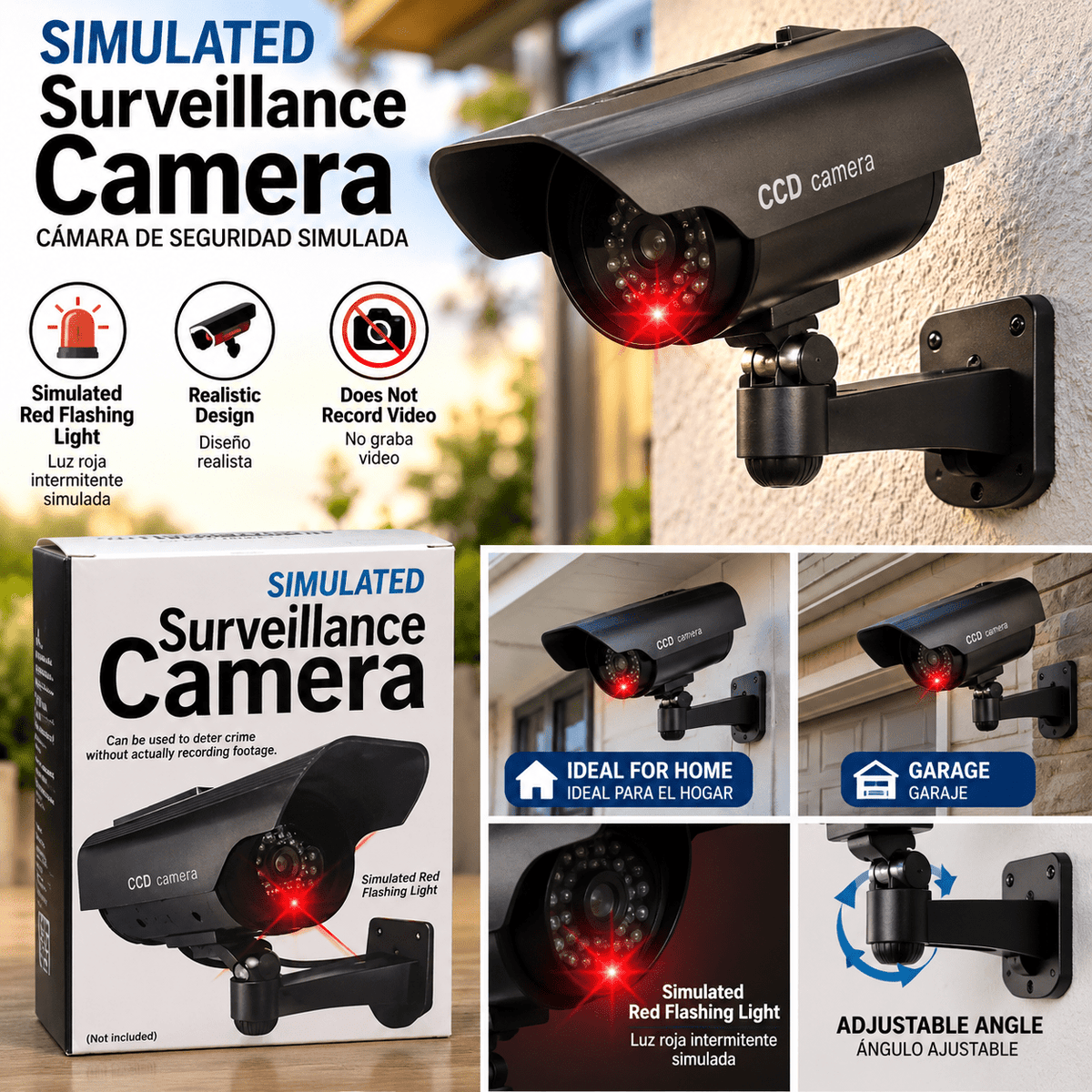 Camara Ficticia CCTV con led parpadeante - ZaiNili SHOP